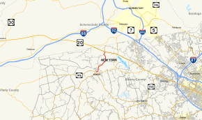 Map of New York State Route 397