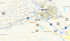 Map of New York State Route 406