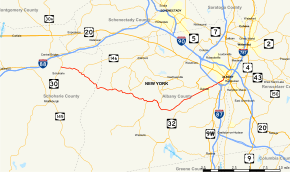 Map of New York State Route 443