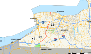 Map of New York State Route 98
