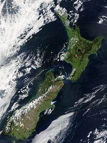 Photo of New Zealand from space.