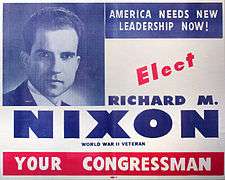 an election handout urging Nixon's election