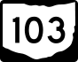 State Route 103 marker