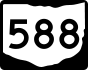 State Route 588 marker