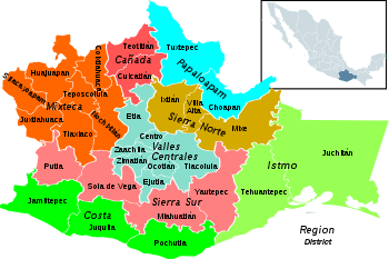 Oaxaco regions - Sierra Norte towards the northwest