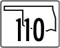 State Highway 110 marker