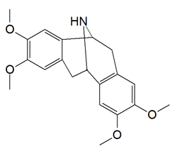 Chemical structure of pavine