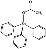 Skeletal formula of fentin acetate