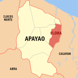Map of Apayao showing the location of Flora
