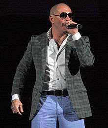 Pitbull performing