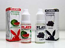 Fruit flavored e-liquids.