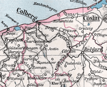 Ausschnitt einer Karte von Pommern.