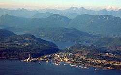 Aerial photograph of Powell River
