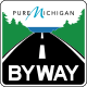 Pure Michigan Byway marker