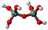 Ball-and-stick model of the pyrosilicic acid molecule