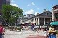 Oblique view of Faneuil hall Marketplace and surrounding pedestrian mall