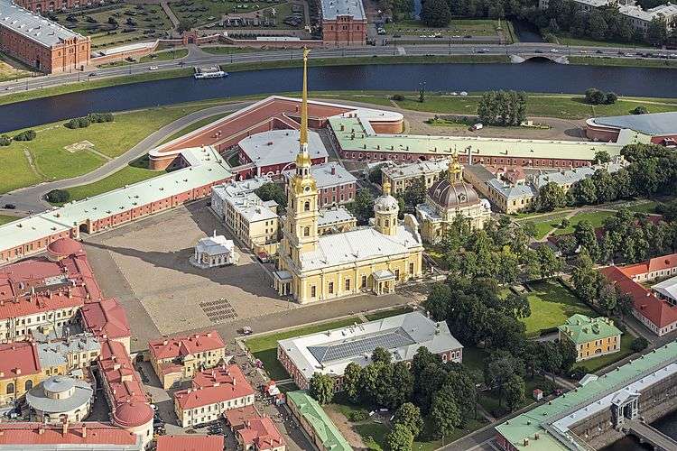 Aerial view of Saints Peter and Paul Cathedral.