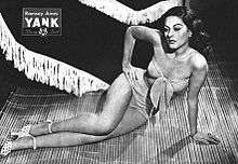 Pin-up photo of Ramsay Ames for the May 4, 1945 issue of Yank, the Army Weekly,