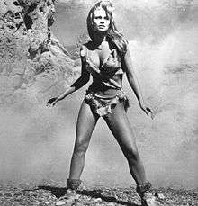 Welch in the deer-skin bikini from the film 1000 B.C.