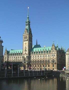 View of the Rathaus as seen