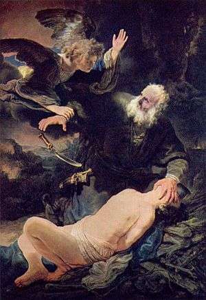 The sacrifice of Isaac by Rembrandt