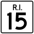 Route 15 marker