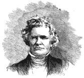Back and white drawing of a white man wearing a high collared blouse and dark jacket