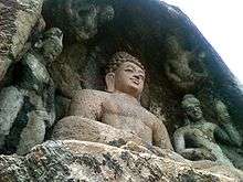 Rock cut Lord Buddha Statue at Bojjanakonda