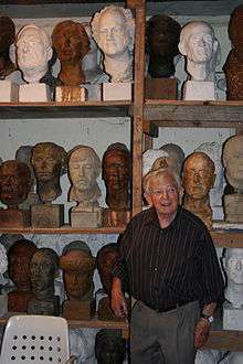 Rolf Brem with several portraits