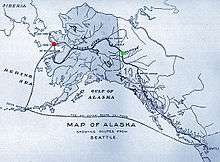  Routes from Seattle to Nome. Map from 1901