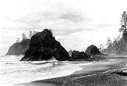 A photo of Ruby Beach taken in 1936.