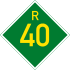Provincial route R40 shield