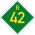 Provincial route R42 shield