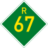 Provincial route R67 shield