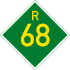Provincial route R68 shield