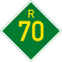 Provincial route R70 shield