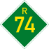 Provincial route R74 shield
