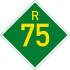 Provincial route R75 shield
