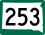 Highway 253 marker