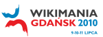 Logo of the Wikimania 2010 conference, held in Gdańsk, Poland