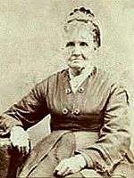 Bust photo of Sarah Marinda Bates Pratt sitting in chair