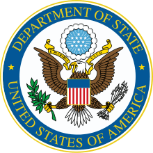 Seal of the United States Department of State.