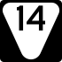 State Route 14 secondary marker
