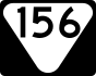 State Route 156 marker