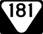 State Route 181 secondary marker