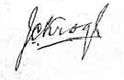 Signature of Johannes Christoffel Krogh