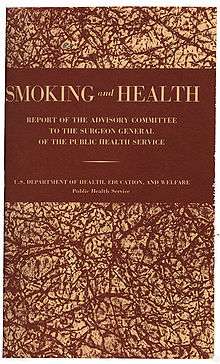 Cover page of the report on smoking and health