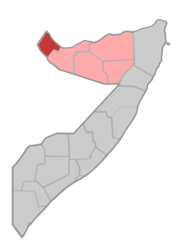 Location of Awdal in Somalia.