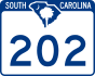 SC Highway 202 marker