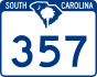 SC Highway 357 marker